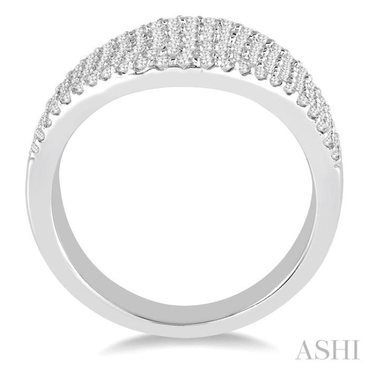 1 Ctw Round Cut Diamond Ring in 14K White Gold