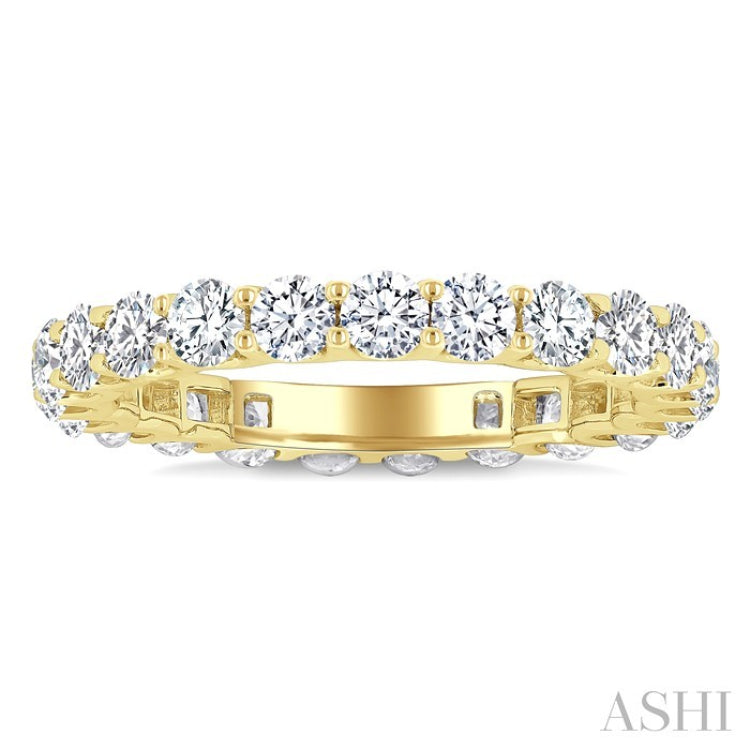2 Ctw Round Cut Diamond Eternity Band in 14K Yellow Gold