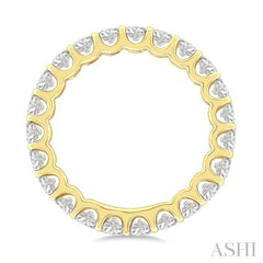 2 Ctw Round Cut Diamond Eternity Band in 14K Yellow Gold