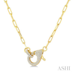 1/2 Ctw Interlock Round Cut Diamond Fashion Necklace in 14K Yellow Gold