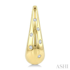 1/6 Ctw Round Cut Diamond Aeris Gold Mosaic Hoop Earrings in 10K Yellow Gold
