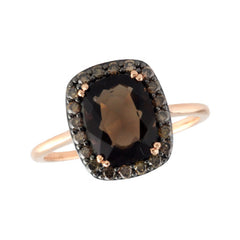 14KT Gold Ladies Smoky Quartz Fashion Ring