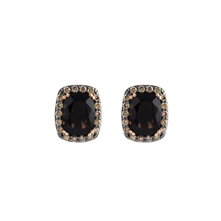 14KT Gold Smoky Quartz Earrings