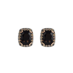 14KT Gold Smoky Quartz Earrings