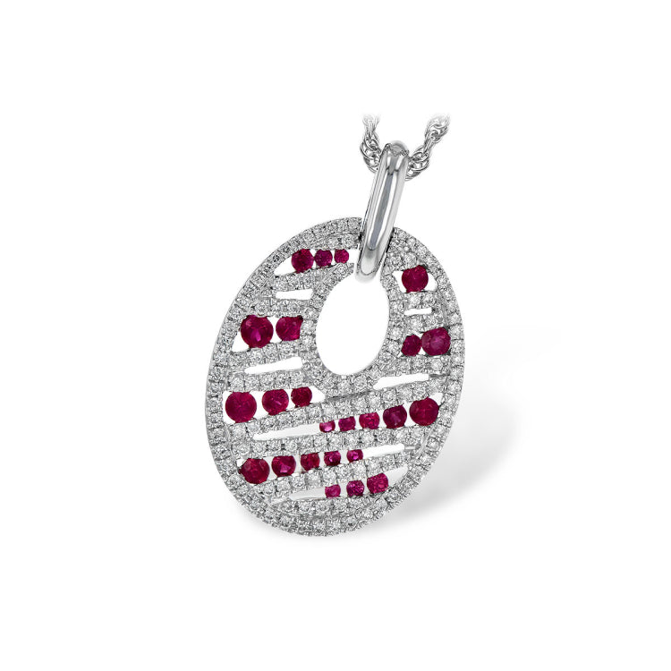 14KT Gold Ruby Necklace
