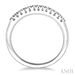 1/10 Ctw Round Cut Diamond Wedding Band in 14K White Gold