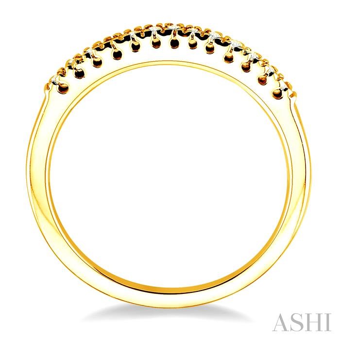 1/10 Ctw Round Cut Diamond Wedding Band in 14K Yellow Gold