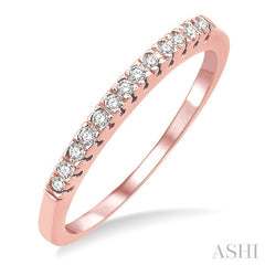 1/10 Ctw Round Cut Diamond Wedding Band in 10K Rose Gold
