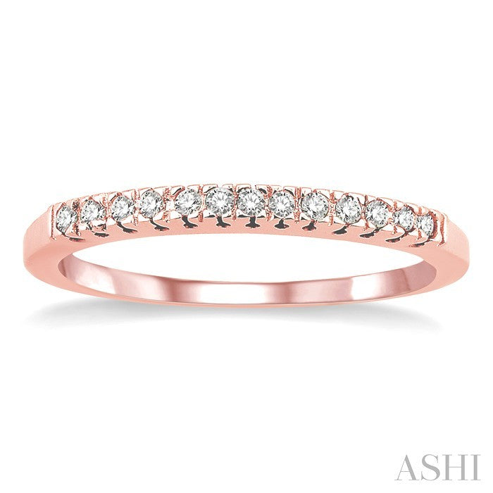 1/10 Ctw Round Cut Diamond Wedding Band in 10K Rose Gold