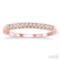 1/10 Ctw Round Cut Diamond Wedding Band in 10K Rose Gold