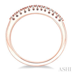 1/10 Ctw Round Cut Diamond Wedding Band in 10K Rose Gold