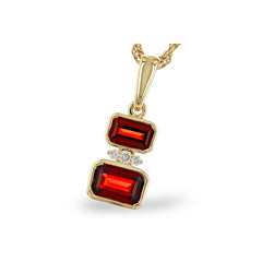 14KT Gold Garnet Necklace