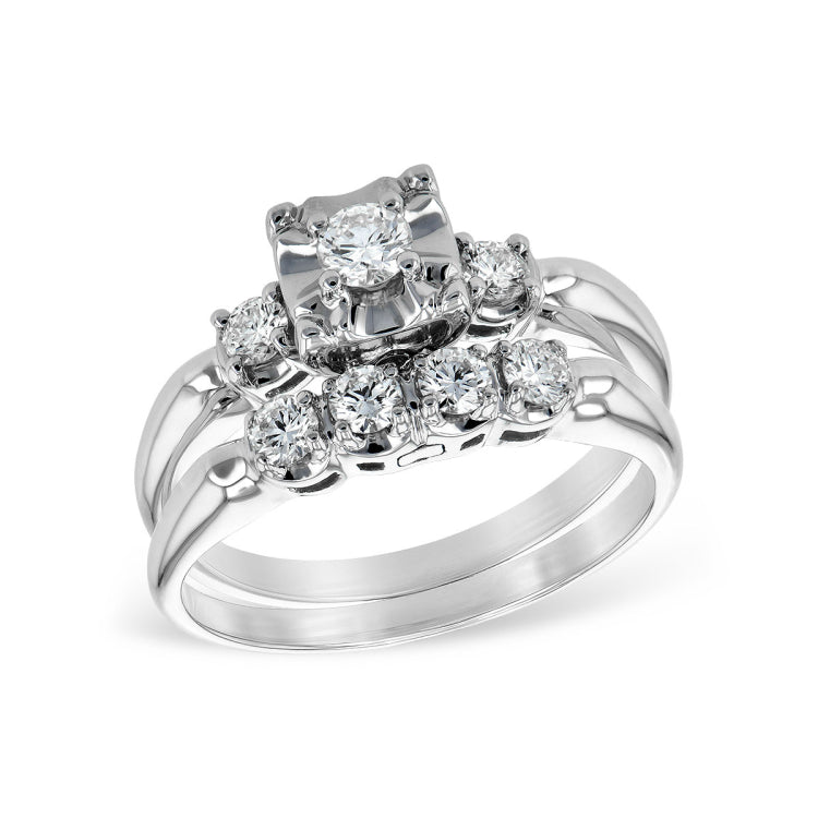 14KT Gold Two-Piece Wedding Set