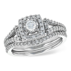 14KT Gold Two-Piece Wedding Set