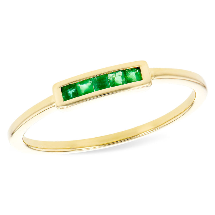 14KT Gold Ladies Emerald Fashion Ring