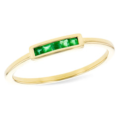 14KT Gold Ladies Emerald Fashion Ring