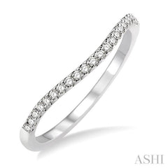 1/6 Ctw Round Cut Diamond Wedding Band in 14K White Gold