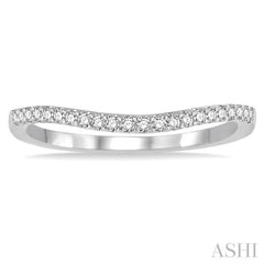 1/6 Ctw Round Cut Diamond Wedding Band in 14K White Gold