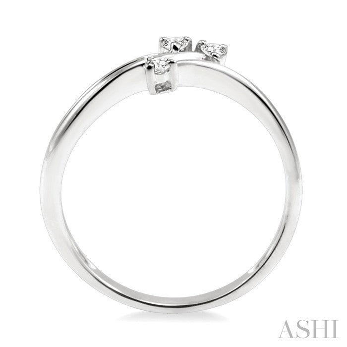 1/10 Ctw Round Cut Diamond Ring in 10K White Gold