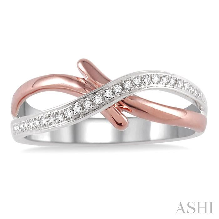 1/6 Ctw Round Cut Diamond Fashion Ring in 10K Rose and White Gold
