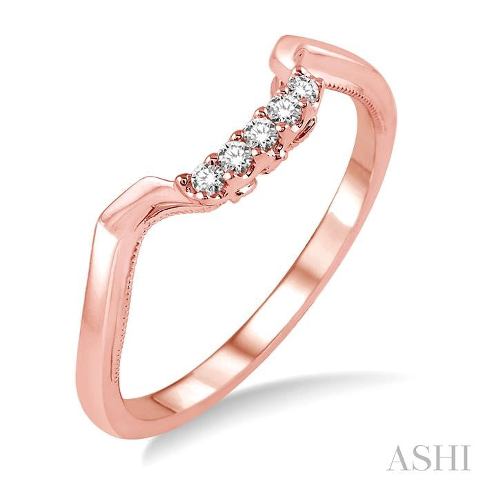1/20 Ctw Round Cut Diamond Wedding Band in 14K Rose Gold