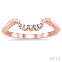 1/20 Ctw Round Cut Diamond Wedding Band in 14K Rose Gold