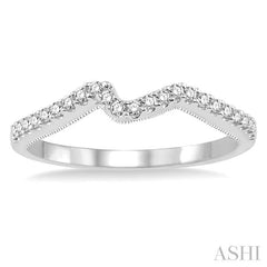 1/6 Ctw Round Cut Diamond Wedding Band in 14K White Gold
