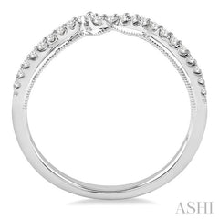 1/6 Ctw Round Cut Diamond Wedding Band in 14K White Gold