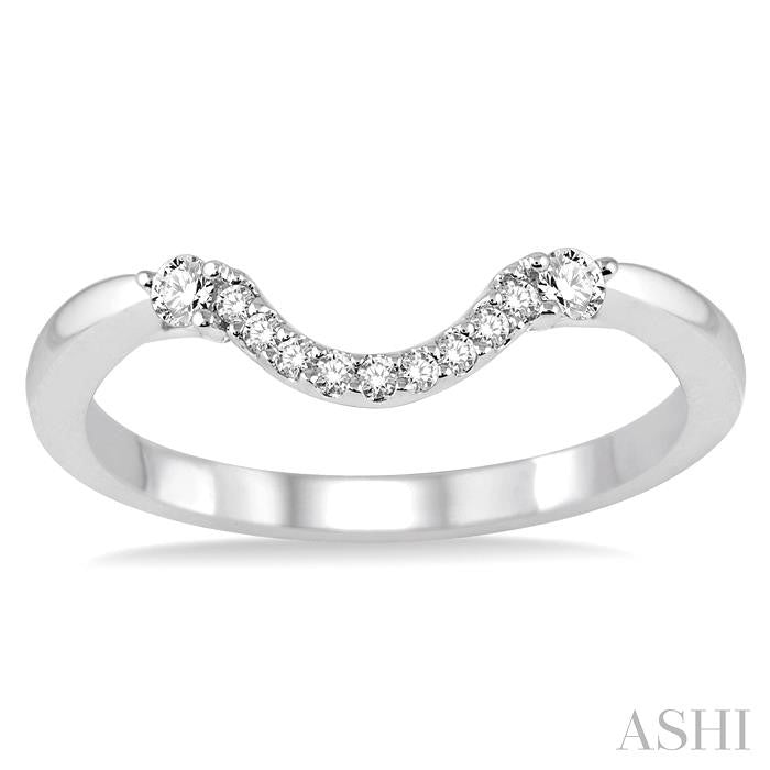 1/6 Ctw Round Cut Diamond Wedding Band in 14K White Gold