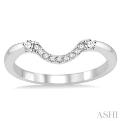 1/6 Ctw Round Cut Diamond Wedding Band in 14K White Gold