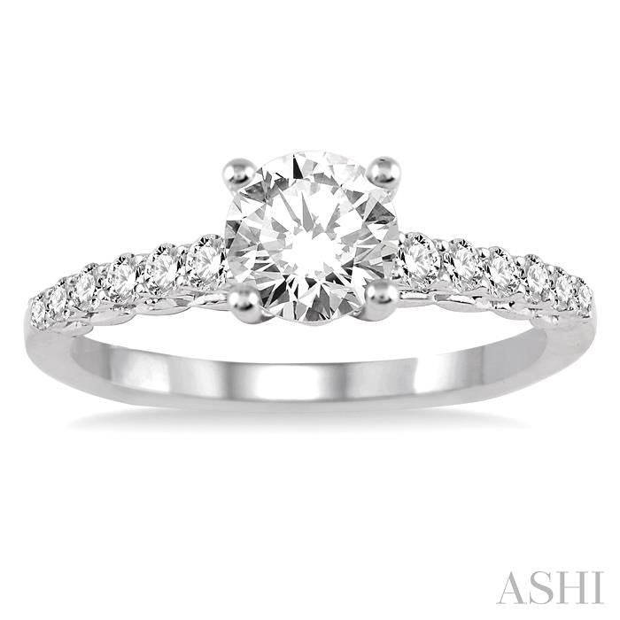 1/3 Ctw Diamond Semi-Mount Engagement Ring in 14K White Gold