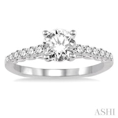 1/3 Ctw Diamond Semi-Mount Engagement Ring in 14K White Gold