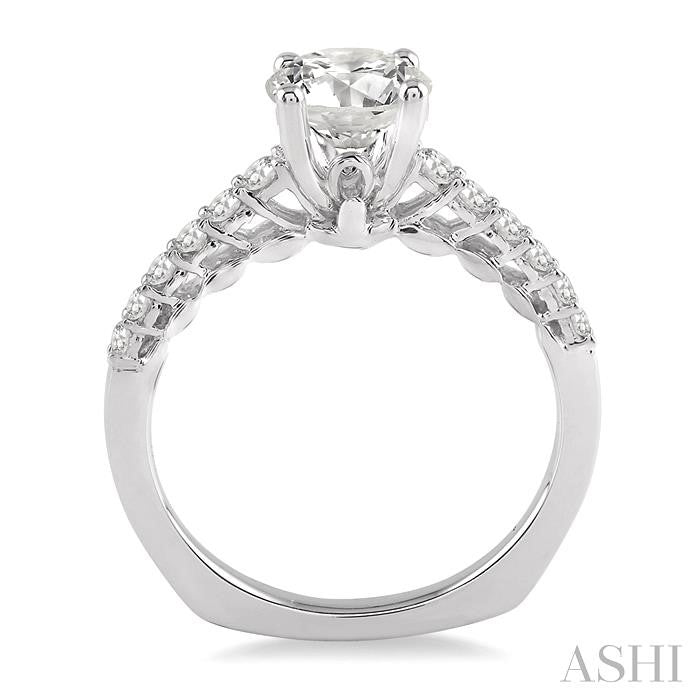 1/3 Ctw Diamond Semi-Mount Engagement Ring in 14K White Gold