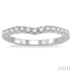 1/3 Ctw Round Cut Diamond Wedding Band in 14K White Gold
