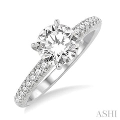 1/5 Ctw Diamond Semi-Mount Engagement Ring in 14K White Gold