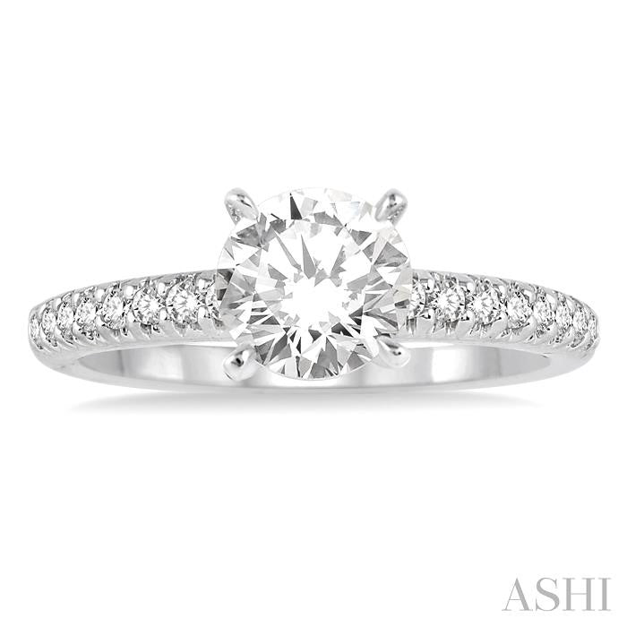 1/5 Ctw Diamond Semi-Mount Engagement Ring in 14K White Gold