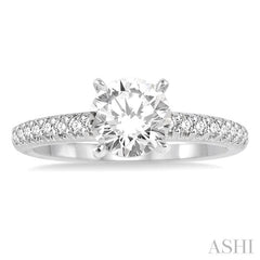 1/5 Ctw Diamond Semi-Mount Engagement Ring in Platinum