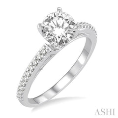 1/5 Ctw Diamond Semi-Mount Engagement Ring in 14K White Gold