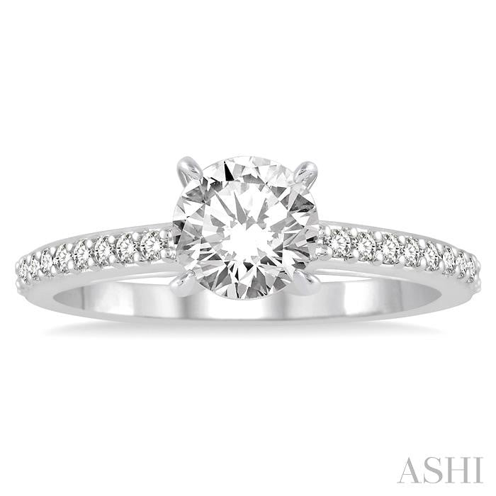 1/5 Ctw Diamond Semi-Mount Engagement Ring in 14K White Gold