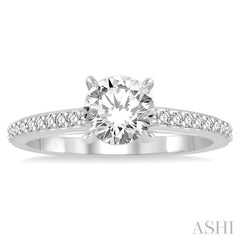 1/5 Ctw Diamond Semi-Mount Engagement Ring in 14K White Gold