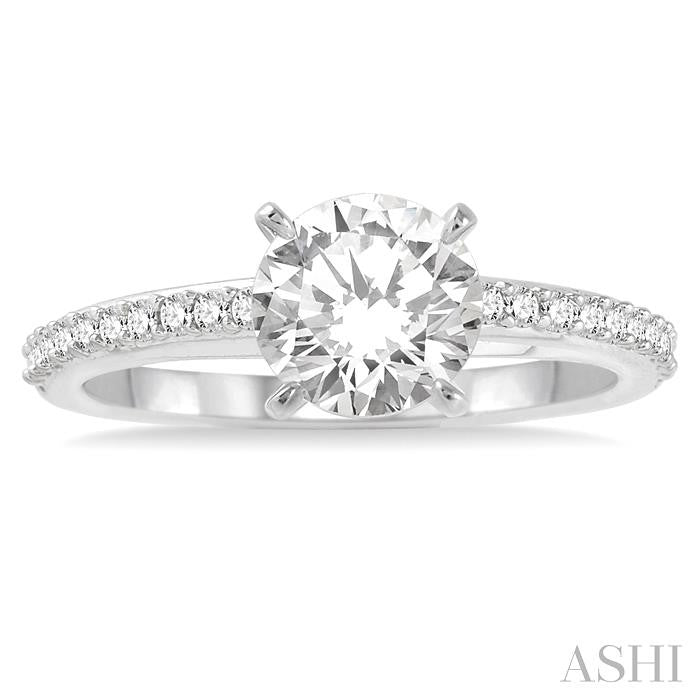 1/5 Ctw Diamond Semi-Mount Engagement Ring in Platinum