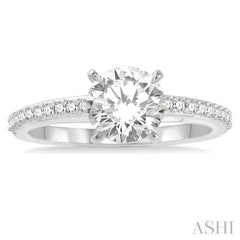 1/5 Ctw Diamond Semi-Mount Engagement Ring in Platinum