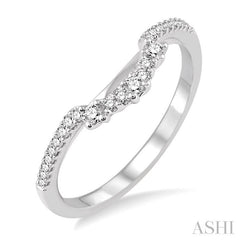 1/5 Ctw Round Cut Diamond Wedding Band in 14K White Gold