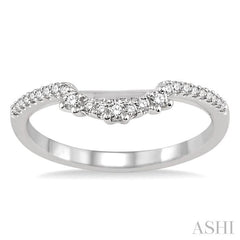 1/5 Ctw Round Cut Diamond Wedding Band in 14K White Gold