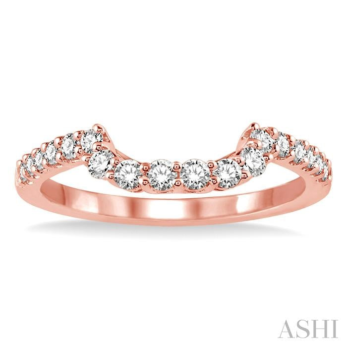 3/8 Ctw Round Cut Diamond Wedding Band in 14K Rose Gold