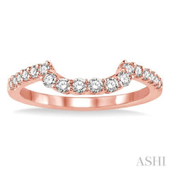 3/8 Ctw Round Cut Diamond Wedding Band in 14K Rose Gold