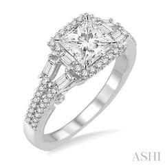 1/2 Ctw Diamond Semi-Mount Engagement Ring in 14K White Gold