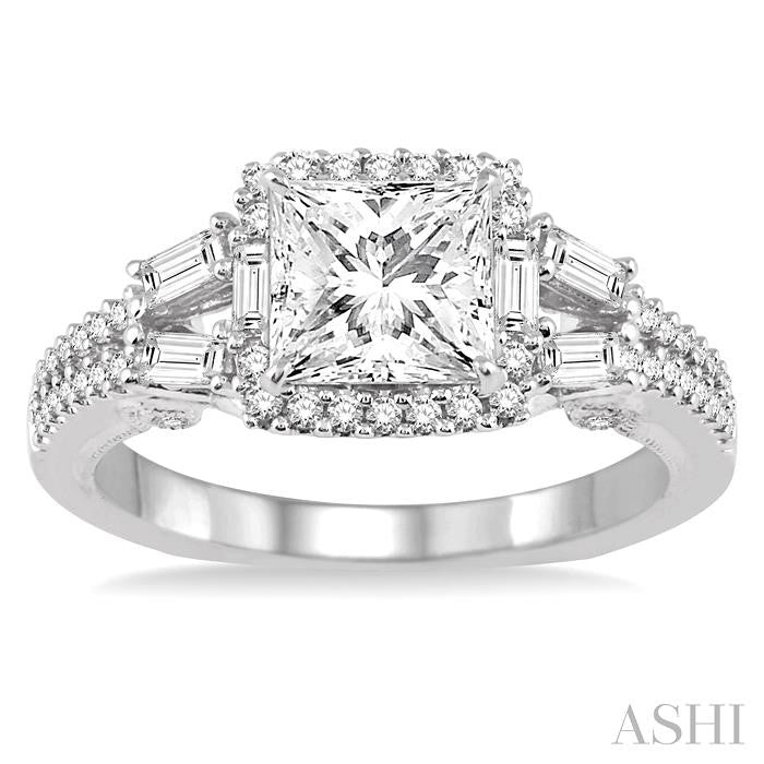 1/2 Ctw Diamond Semi-Mount Engagement Ring in 14K White Gold