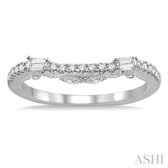 1/3 Ctw Round Cut Diamond Wedding Band in 14K White Gold