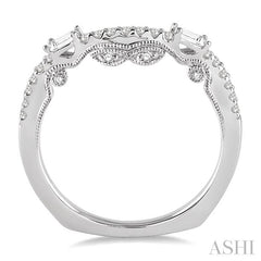 1/3 Ctw Round Cut Diamond Wedding Band in 14K White Gold